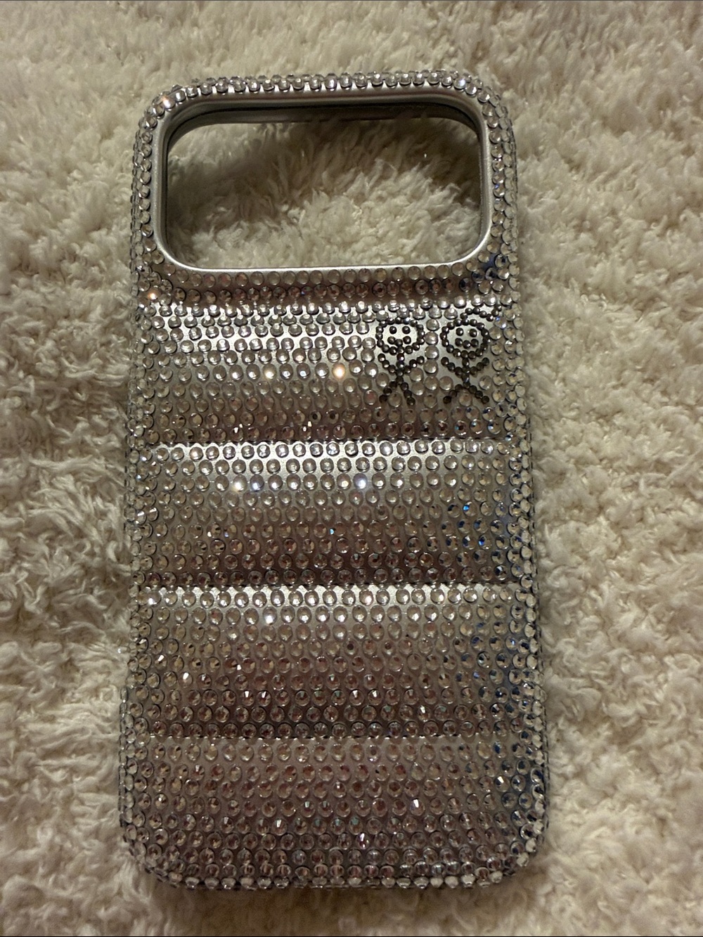 iPhone Rhinestone Bling Case - Silver - Picture 2 of 9